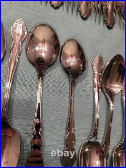 75 Pieces Oneida Dover Stainless Flatware Cube Mark Glossy