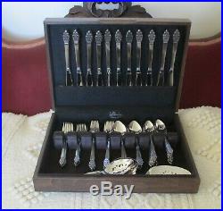 75 pcs Service/10+ ONEIDA Stainless Silverware/Flatware VINLAND PATTERN withCHEST