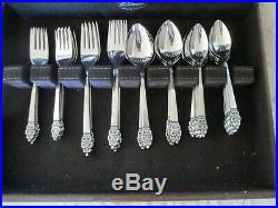 75 pcs Service/10+ ONEIDA Stainless Silverware/Flatware VINLAND PATTERN withCHEST