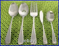 76 Pc Oneida Satin SAND DUNE Stainless Flatware Set Wide Frost Indent Center