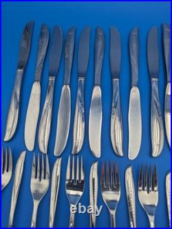 76 Pcs Oneida Stainless Twin Star Flatware Service for 12 plus Serving Pieces
