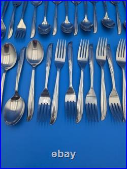 76 Pcs Oneida Stainless Twin Star Flatware Service for 12 plus Serving Pieces