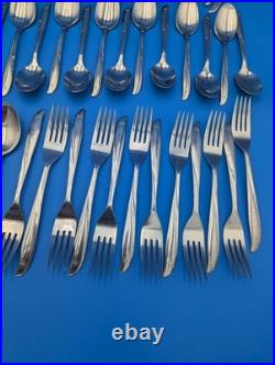 76 Pcs Oneida Stainless Twin Star Flatware Service for 12 plus Serving Pieces