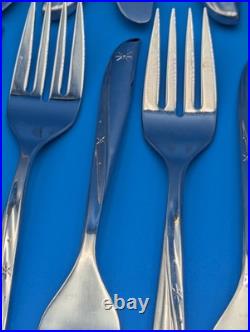76 Pcs Oneida Stainless Twin Star Flatware Service for 12 plus Serving Pieces