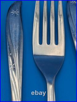 76 Pcs Oneida Stainless Twin Star Flatware Service for 12 plus Serving Pieces