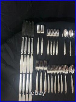 78 Pc Set Oneida RISOTTO 18/10 Stainless Glossy & Frosted Flatware Silverware