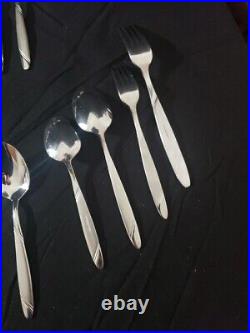 78 Pc Set Oneida RISOTTO 18/10 Stainless Glossy & Frosted Flatware Silverware