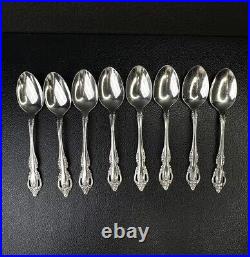 8 BRAHMS Oneida Stainless Flatware 6 TEASPOONS set lot spoons