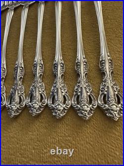 (8) COCKTAIL FORKS Oneida MICHELANGELO Glossy Stainless Flatware SHINY (8) COCKTAIL FORKS Oneida MICHELANGELO Glossy Stainless Flatware SHINY