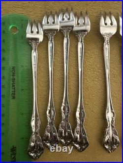 (8) COCKTAIL FORKS Oneida MICHELANGELO Glossy Stainless Flatware SHINY