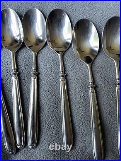 8 Oneida Achievement SENTIMENTAL Glossy 18/8 Korea Stainless Flatware TEASPOONS