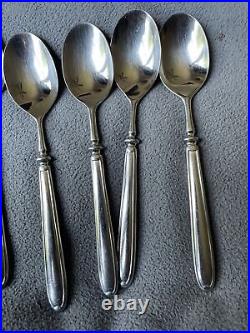 8 Oneida Achievement SENTIMENTAL Glossy 18/8 Korea Stainless Flatware TEASPOONS