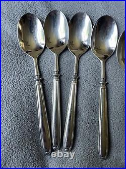 8 Oneida Achievement SENTIMENTAL Glossy 18/8 Korea Stainless Flatware TEASPOONS