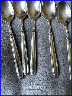 8 Oneida Achievement SENTIMENTAL Glossy 18/8 Korea Stainless Flatware TEASPOONS