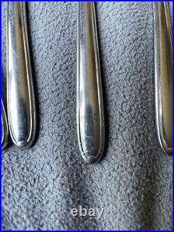 8 Oneida Achievement SENTIMENTAL Glossy 18/8 Korea Stainless Flatware TEASPOONS