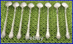 8 Oneida Community SATINIQUE Iced Tea Spoons Stainless Flatware