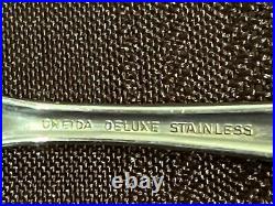 8 Oneida Deluxe ALEXIS Stainless Flatware 6 Teaspoons Bow
