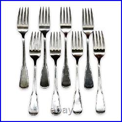 8 Oneida Independence Stainless Dinner Forks Light Satin
