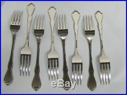 8 Oneida Stainless MORNING BLOSSOM 5pc Place Setting PROFILE withWooden Case