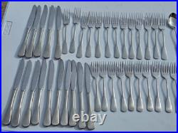 80 Pieces Oneida Minute Man-Colonial Boston-Stainless Flatware Lot Set Serving