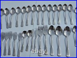 80 Pieces Oneida Minute Man-Colonial Boston-Stainless Flatware Lot Set Serving