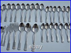 80 Pieces Oneida Minute Man-Colonial Boston-Stainless Flatware Lot Set Serving
