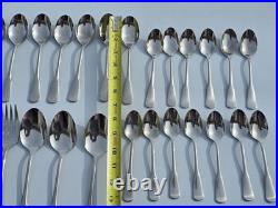 80 Pieces Oneida Minute Man-Colonial Boston-Stainless Flatware Lot Set Serving