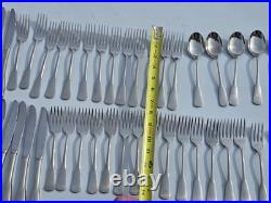 80 Pieces Oneida Minute Man-Colonial Boston-Stainless Flatware Lot Set Serving