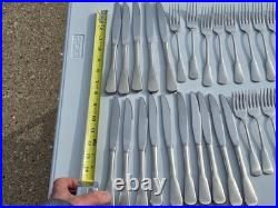80 Pieces Oneida Minute Man-Colonial Boston-Stainless Flatware Lot Set Serving