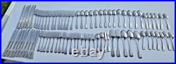80 Pieces Oneida Minute Man-Colonial Boston-Stainless Flatware Lot Set Serving