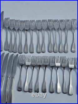 80 Pieces Oneida Minute Man-Colonial Boston-Stainless Flatware Lot Set Serving