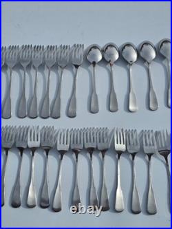 80 Pieces Oneida Minute Man-Colonial Boston-Stainless Flatware Lot Set Serving
