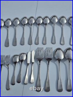 80 Pieces Oneida Minute Man-Colonial Boston-Stainless Flatware Lot Set Serving