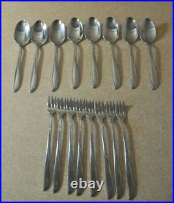 81 Oneida Community Stainless Steel Flatware Svc for 8 Plus Serving TWIN STAR