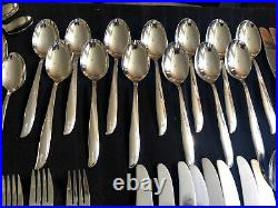 81 pieces vintage ONEIDA Community Twin Star Stainless Flatware Atomic MCM