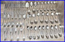 82 Pieces Oneida Twin Star Community Stainless Flatware MULTIPLE SERVING 8 Place
