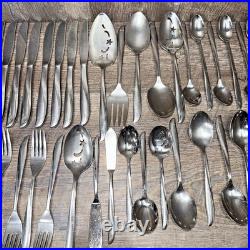 82 Pieces Oneida Twin Star Community Stainless Flatware MULTIPLE SERVING 8 Place