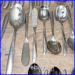 82 Pieces Oneida Twin Star Community Stainless Flatware MULTIPLE SERVING 8 Place