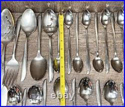 82 Pieces Oneida Twin Star Community Stainless Flatware MULTIPLE SERVING 8 Place