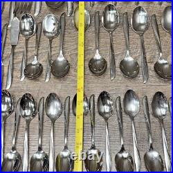 82 Pieces Oneida Twin Star Community Stainless Flatware MULTIPLE SERVING 8 Place 82 Pieces Oneida Twin Star Community Stainless Flatware MULTIPLE SERVING 8 Place