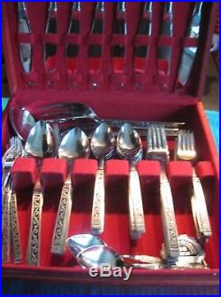 82 Pieces SPANISH COURT stainless flatware 1881 Rogers Stainless Oneida Ltd