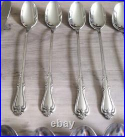 83 Piece Set Oneida All American Stainless Steel Flatware Cutlery Briarwood