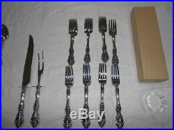86 Pieces Oneida Michelangelo stainless flatware 6 PC service for 12 + xtras
