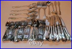 87 Pcs ONEIDA GLORIA Wm A Rogers Deluxe Stainless Steel Flatware Service for 12+