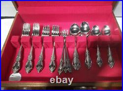 89 Pcs. Oneida RAPHAEL Stainless Flatware in Chest EXCELLENT, Very Lightly Used