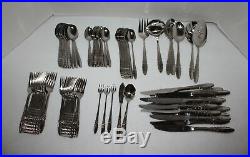 89 Pieces Oneida Community Stainless Floral Glen 12 Place Settings + Extra