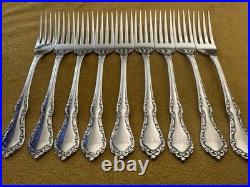 (9) DINNER FORKS ONEIDA Stainless Flatware Mansion Hall MINT CONDITION