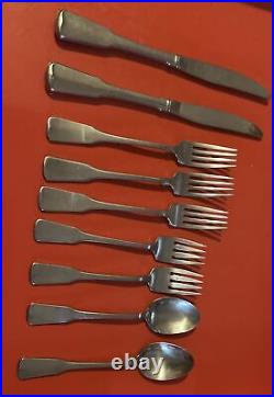 9 Piece Oneida USA AMERICAN COLONIAL Cube Stainless Flatware Forks Soup