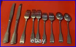 9 Piece Oneida USA AMERICAN COLONIAL Cube Stainless Flatware Forks Soup