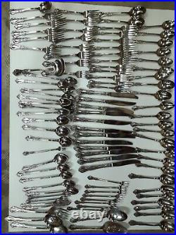 90 Pcs Vintage Kenneth by Oneida Distinction Deluxe Stainless HH Flatware